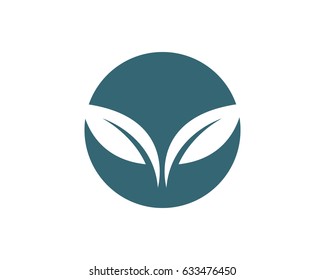 Vector leaves green nature logo and symbol