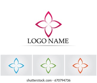 Vector leaves green nature logo and symbol