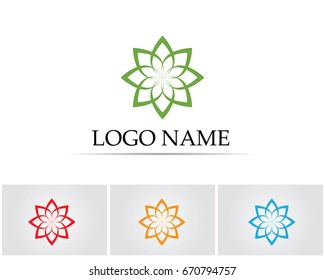 Vector leaves green nature logo and symbol