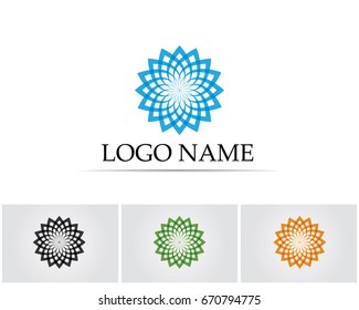 Vector leaves green nature logo and symbol