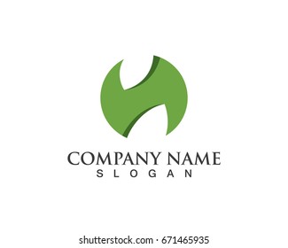 Vector leaves green nature logo and symbol