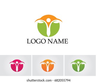 Vector leaves green nature logo and symbol