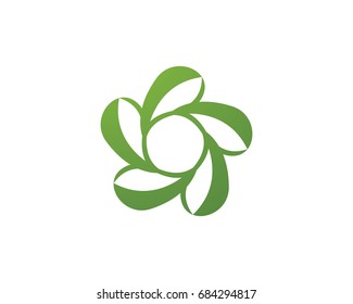 Vector leaves green nature logo and symbol