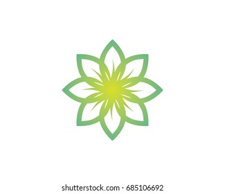 Vector leaves green nature logo and symbol
