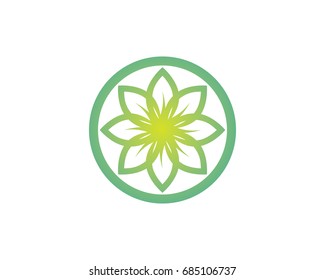 Vector leaves green nature logo and symbol