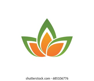Vector leaves green nature logo and symbol