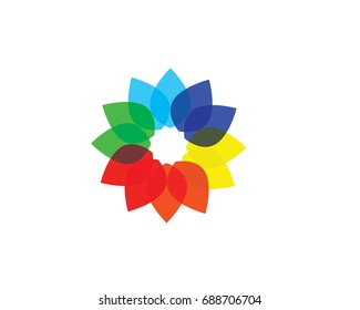 Vector leaves green nature logo and symbol