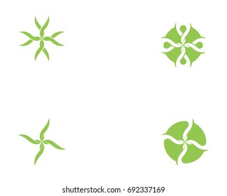 Vector leaves green nature logo and symbol