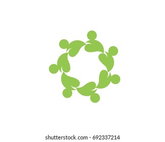 Vector leaves green nature logo and symbol