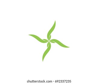 Vector leaves green nature logo and symbol