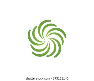 Vector leaves green nature logo and symbol