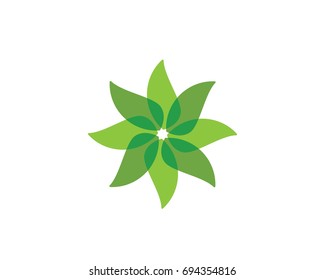 Vector leaves green nature logo and symbol