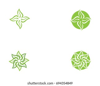 Vector leaves green nature logo and symbol