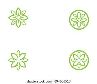 Vector leaves green nature logo and symbol