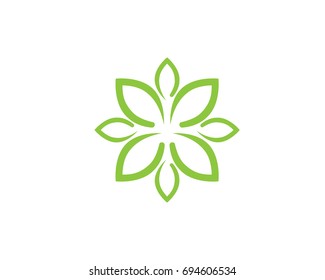 Vector leaves green nature logo and symbol