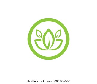 Vector leaves green nature logo and symbol