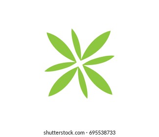 Vector leaves green nature logo and symbol