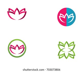 Vector leaves green nature logo and symbol