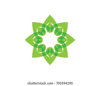 Vector leaves green nature logo and symbol