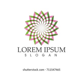 Vector leaves green nature logo and symbol
