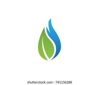 Vector leaves green nature logo and symbol