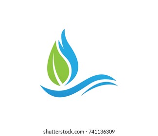 Vector leaves green nature logo and symbol