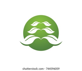 Vector leaves green nature logo and symbol