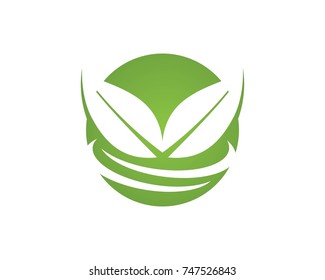 Vector leaves green nature logo and symbols