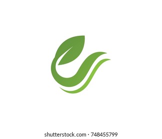 Vector leaves green nature logo and symbol