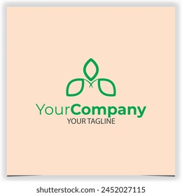 Vector leaves logo design template