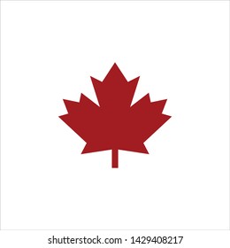 Vector leaves of maple trees, a symbol of Canada country and nature. Vector logo template