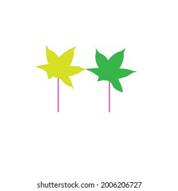 Vektorblätter minimalistisch oder flach