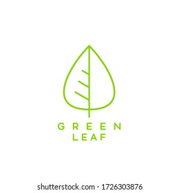 Vector leaves, natural green leaves. Abstract symbols, design concepts, logos, natural, logotype elements for templates.