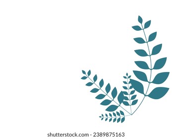 Vector leaves on a white background 