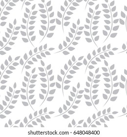 Vector leaves pattern. Abstract geometric background