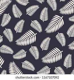 Vector Leaves Pattern Background 