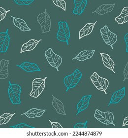 Vector leaves pattern background. Perfect for fabric, scrapbooking, wallpaper projects