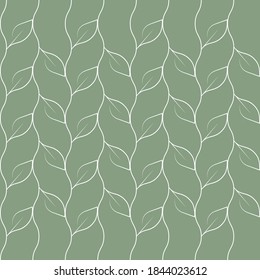 Vector leaves pattern. Wallpaper design