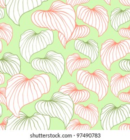 Vector leaves. (Seamless Pattern)