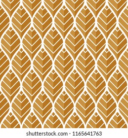 Vector Leaves Seamless Pattern. Abstract Grid Background. Geometric texture.