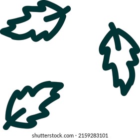 
Vector of leaves of a tree, leaves blown by the air, autumn, fall of the leaves of the trees