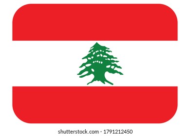 Vector of Lebanon flag,Simple flag of Lebanon.