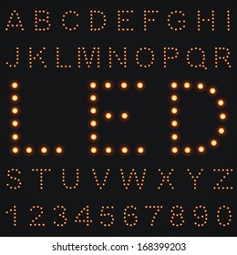 Vector LED Alphabet and Numbers