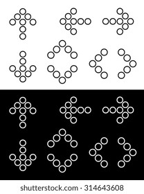 Vector LED Arrow Set in Black and Reverse