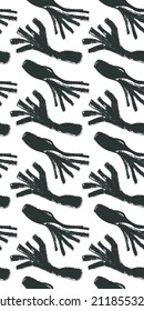 Vector leek pattern seamless. Pencil drawing texture. Black leeks illustration. Vegan restaurant ornament, vegetarian backdrop. Homemade cooking background. Vegetable wallpaper of food label or banner