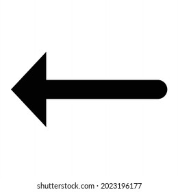 Vector Left Arrow Glyph Icon Design
