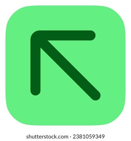 Vector left diagonal arrow chevron icon. Perfect for app and web interfaces, infographics, presentations, marketing, etc.