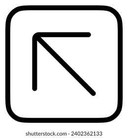 Vector left diagonal arrow chevron icon. Perfect for app and web interfaces, infographics, presentations, marketing, etc.