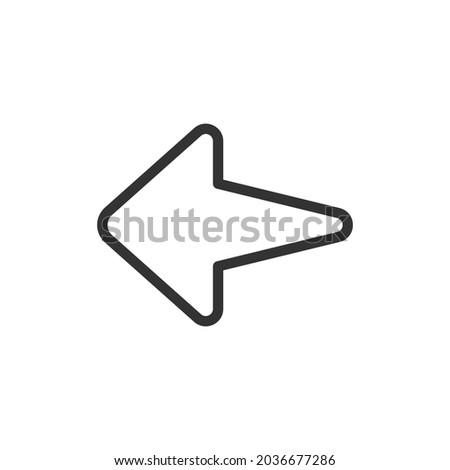 Vector left line icon. Symbol in trendy outline style. Vector illustration isolated on a white background. 