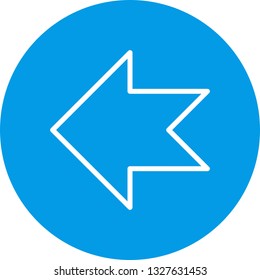 Vector LeftWard Arrow Icon
